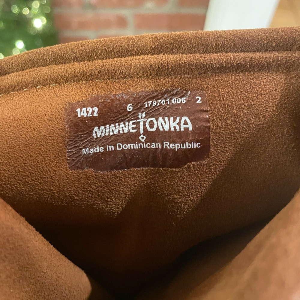 Minnetonka Tan Lace-Up Fringe Boots - Picture 5 of 5